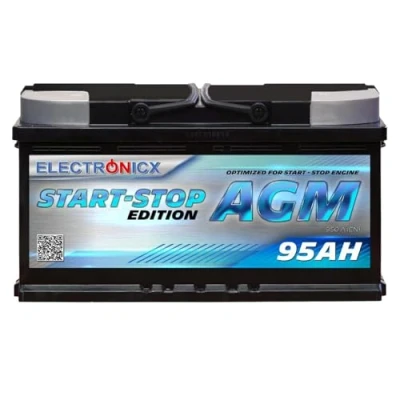 Afbeelding van Autoaccu, 95 Ah, AGM, start stop accu, accu 12 V, hoogwaardige kwaliteit, auto starter auto.