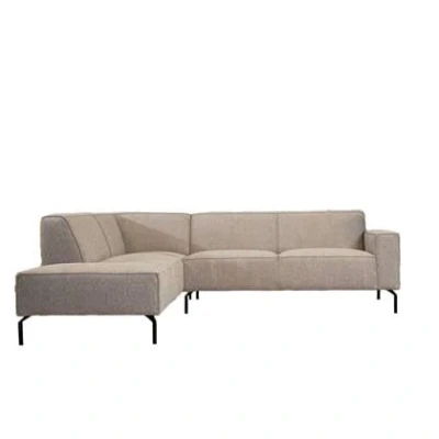 Afbeelding van Bronx71® Hoekbank Kansas ribstof taupe links