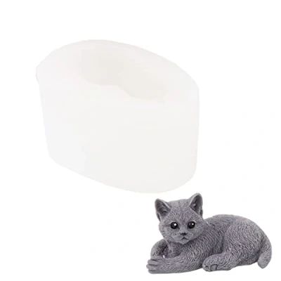 Afbeelding van JS MOLD 3D dier siliconen mal kat vorm zeep hond epoxyhars voor cake fondant taart decoratie (2#)