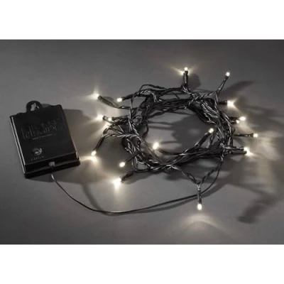 Afbeelding van LED kerstverlichting zwart 40 ww 3724 100 timer, 8 functies, werkt op batterijen