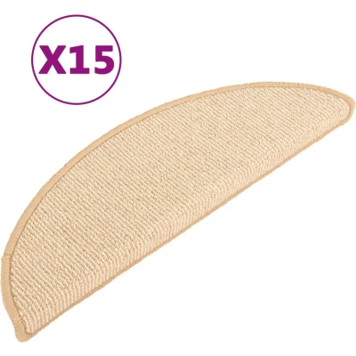 Afbeelding van vidaXL Trapmat Crème 56 x 17 3 cm