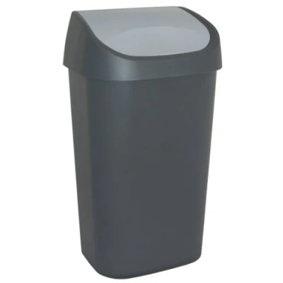 Afbeelding van mistral afvalbak swing 50L antraciet / soft grey
