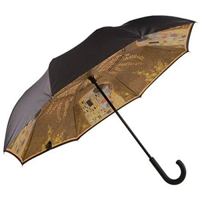 Afbeelding van Goebel Gustav Klimt Upside Down Paraplu De Kus Artis Orbis 108cm