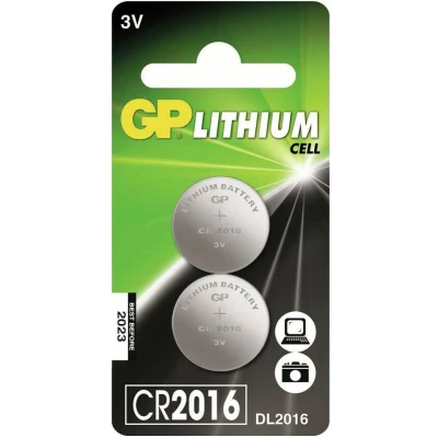 Afbeelding van GP Lithium Knoopcel Batterij CR2016 3 V 2 Blister