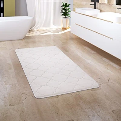 Afbeelding van Paco Home Badkamerkleed Badmat Badvloerkleed Douchemat Pluizig Traagschuim 3D 60x100 cm