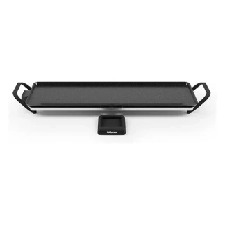 Afbeelding van Grillplaat Tristar BP 2668 Tafelgrill L: 70 x 23 cm voor binnen en buiten BPA Free Gourmet bakplaat op tafel 6 tot 8 personen Met regelbare thermostaat Anti aanbaklaag Zwart