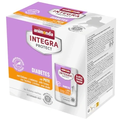 Afbeelding van 8 x 85 g animonda Integra Protect Adult Diabetes Kalkoen kattenvoer nat