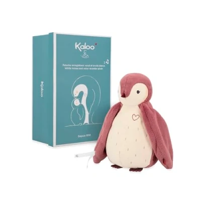 Afbeelding van Kaloo Complices Pinguin Roze met recorder en witte ruis