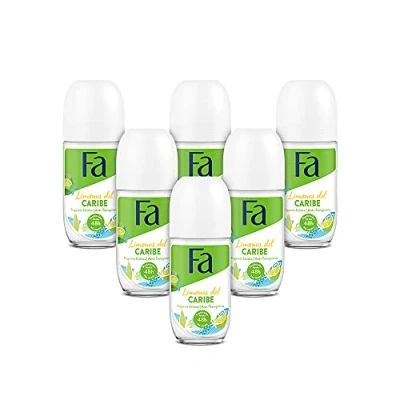 Afbeelding van 6x Fa Deo Roll on Women Caribbean Lemon 50 ml