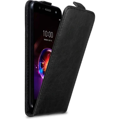 Afbeelding van Cadorabo Hoesje geschikt voor LG X POWER 3 in ZWARTE NACHT Beschermhoes flip design Case Cover met magnetische sluiting