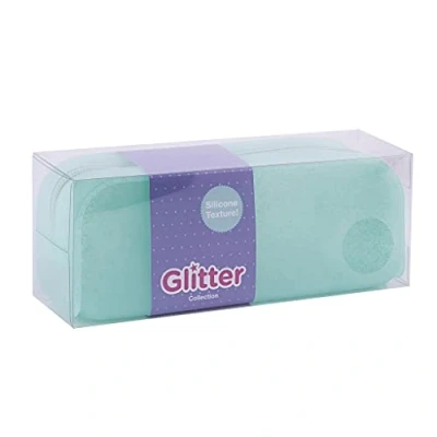 Afbeelding van APLI 18948 Siliconen etui met Glitter collectie Turquoise Schooltas