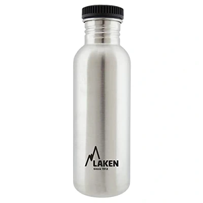 Afbeelding van RVS fles 0,75L Basic Steel Bottle Black screw cap, Laken