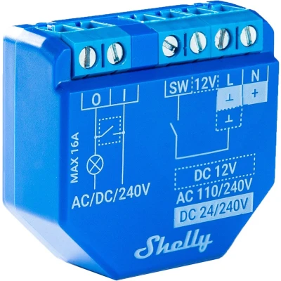 Afbeelding van Shelly Plus 1 Schakelactor Bluetooth, WiFi