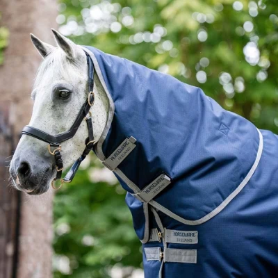 Afbeelding van Amigo Halsstuk Ripstop 900D 150g Navy/Titanium Grey XL Agradi.be