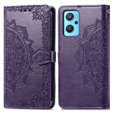 Afbeelding van iMoshion Hoesje Geschikt voor Oppo A76 (4G) Met Pasjeshouder Mandala Bookcase Paars