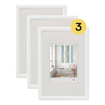 Afbeelding van Walther design KP015W Trendstyle kunststof frame 10 x 15 cm, 3 delig pak, wit