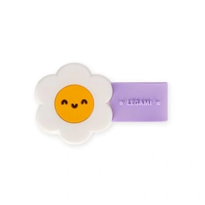 Afbeelding van Legami Agnetische clip, Daisy patroon, clipsluiting, optimaal voor het netjes houden van kabels, bevestiging pennen aan de laptop, houdt hoofdtelefoon bij elkaar, 4,8 x 3,3 cm