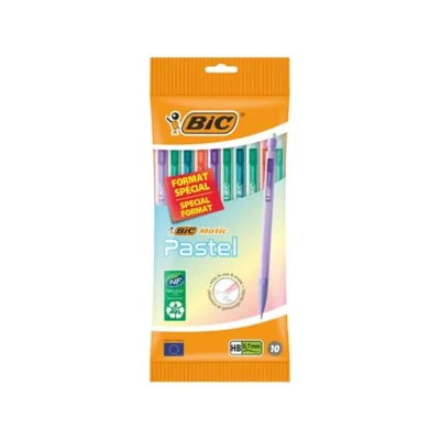 Afbeelding van BicMatic pastel vulpotlood, blister van 10 stuks, assorti vulpotlood