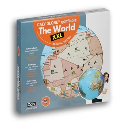 Afbeelding van Inflatable globe 85 cm political XXL opblaasbare wereldbol politiek engelstalig