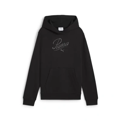 Afbeelding van Essentials Script hoodie voor Dames, Zwart, Maat 9 10Y PUMA