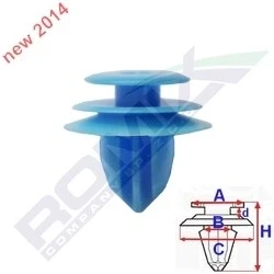 Afbeelding van ROMIX C60649 Clip 9 Interieurbekleding, Kofferruimte TOYOTA: Yaris II Hatchback, I Hatchback