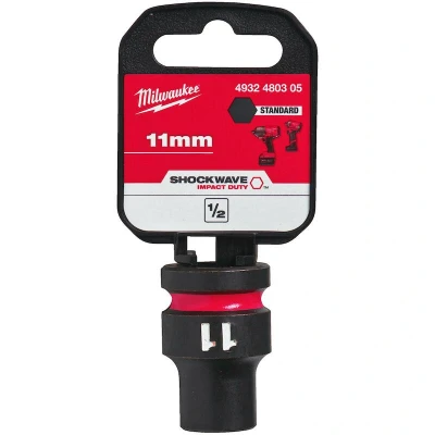 Afbeelding van MILWAUKEE 4932480305 SHOCKWAVE IMPACT DUTY 1/2&quot; slagvaste korte dop standaard 11 mm