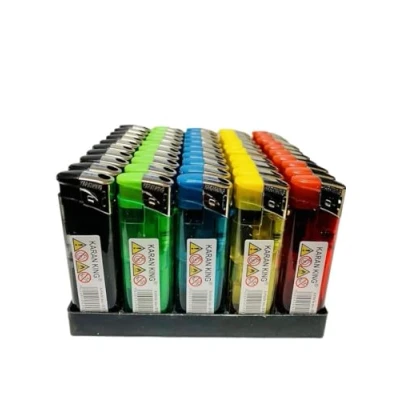 Afbeelding van KARAN KING 50 stuks elektronische aanstekers, 5 kleuren