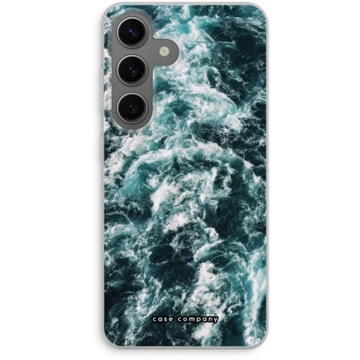 Afbeelding van Case Company® hoesje geschikt voor Samsung Galaxy S24 Zee golf Soft Cover Telefoonhoesje Bescherming aan alle Kanten en Schermrand