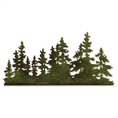 Afbeelding van Sizzix Tim Holtz Thinlits Bosrand van staal, meerkleurig, 19,1 x 14,4 0,4 cm