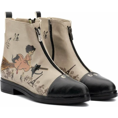 Afbeelding van GOBY Witch Enkellaarsjes Damesboots Laarzen Hoge kwaliteit Handmade Maat 36