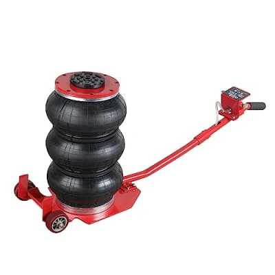Afbeelding van Aim Tools 5 ton pneumatische krik capaciteit auto snelkrik drievoudige zak met afneembare handgreep en twee wielen voor automatische bandenreparatie