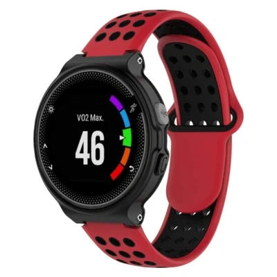 Afbeelding van Siliconen sportbandje Rood + zwart Garmin Forerunner 220 / 230 235 620 630 735 (XT)