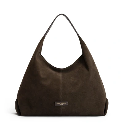Image de Isabel Bernard Honoré Grace daim marron foncé sac à bandoulière pour femmes