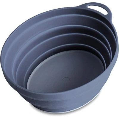 Afbeelding van Lifeventure Siliconen Ellipse FlexiBowl (grafiet) Camping Bowl Unisex Volwassenen, Grijs