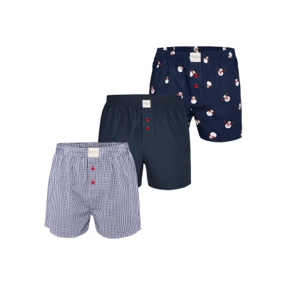 Afbeelding van Phil &amp; Co. Berlin 3PACK Chrstimas Boxershort, Heren, Maat: XL, Mix