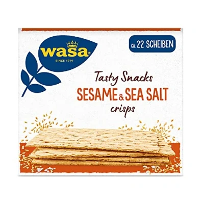 Afbeelding van Wasa Knäckebrot Tasty Snacks Crisp Sesam &amp; Zeezout 190 g