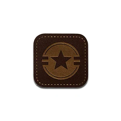 Afbeelding van leer sterren Patch om op te strijken applicaties, Grootte: 2,9 x cm