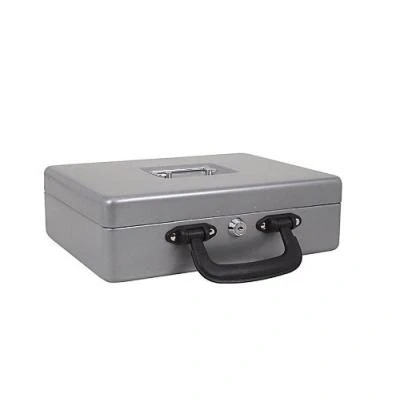 Image de Maul coffret caisse avec monnayeur, argent dimensions: (l)300 x (p)245 (h)93 mm en acier laqué, serrure de sécurité à cylind