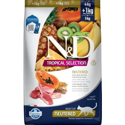 Afbeelding van N&amp;D Cat Tropical Selection Lamb Neutered 5kg