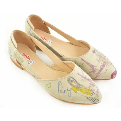 Afbeelding van GOBY Paris Street Fashion Ballerina&#039;s Handgemaakt Premium Kwaliteit Maat 39