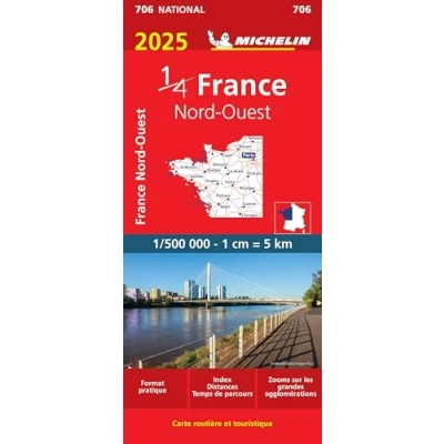Afbeelding van Northwestern France 2025 Michelin National Map 706