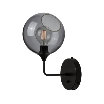 Afbeelding van Ballroom Short wandlamp, rookgrijs, glas, handgeblazen