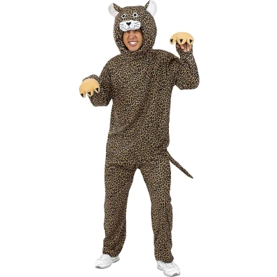 Afbeelding van FUNIDELIA Luipaard Onesie voor volwassenen Kostuum Maat: S M Bruin