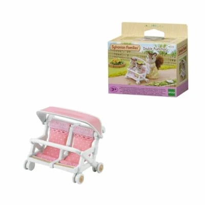 Afbeelding van Sylvanian Families 4533 Tweelingskinderwagen, Poppenaccessoires, Vanaf 3 Jaar, Meerkleurig
