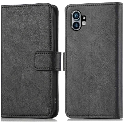 Afbeelding van iMoshion Hoesje Geschikt voor Nothing Phone (1) Met Pasjeshouder Luxe Bookcase Zwart