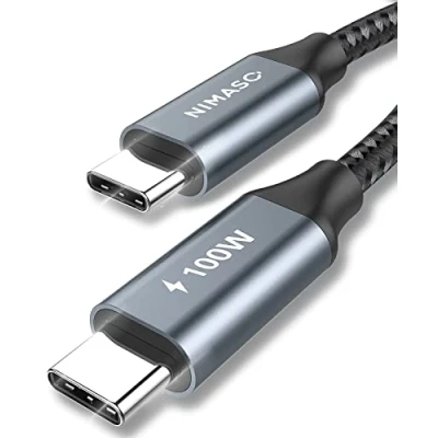 Afbeelding van NIMASO USB C naar snellader kabel 2M, Type 100W 20V / 5A PD snellaadkabel voor Samsung Galaxy S20 ultra 5G A90, Note10, MacBook Pro, iPad Pro 2020/2018, Air, ChromeBook Pixel