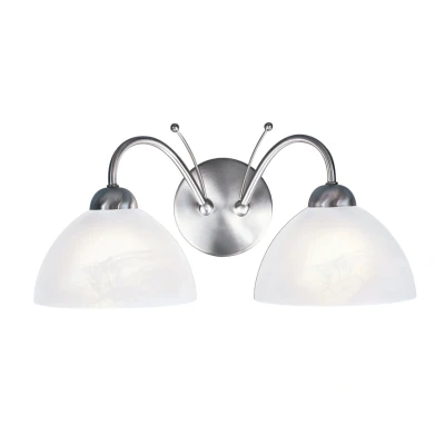 Afbeelding van Searchlight Milanese Wandverlichting 40 X 19 Cm Satijn Zilver