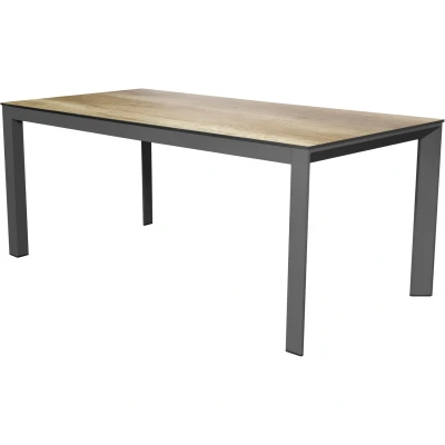 Afbeelding van Tuintafel Rechthoek 180cm Aluminium Zwart Elena SenS Line