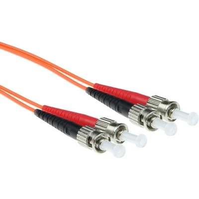 Afbeelding van ACT RL1050 Glasvezel Patchkabel Duplex LSZH ST/ST 62.5/125 Multimode 62.5/125µm OM1 50 meter