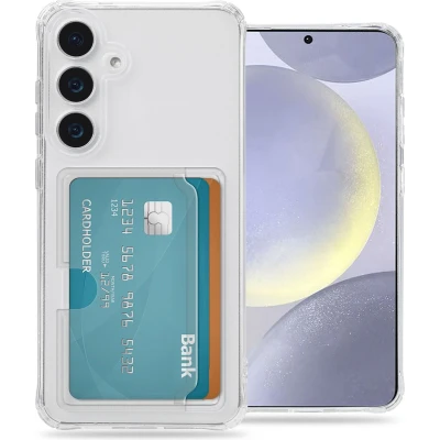 Afbeelding van imoshion Hoesje Geschikt voor Samsung Galaxy S25 Plus met Pasjeshouder Softcase Backcover pashouder 3.0 Transparant